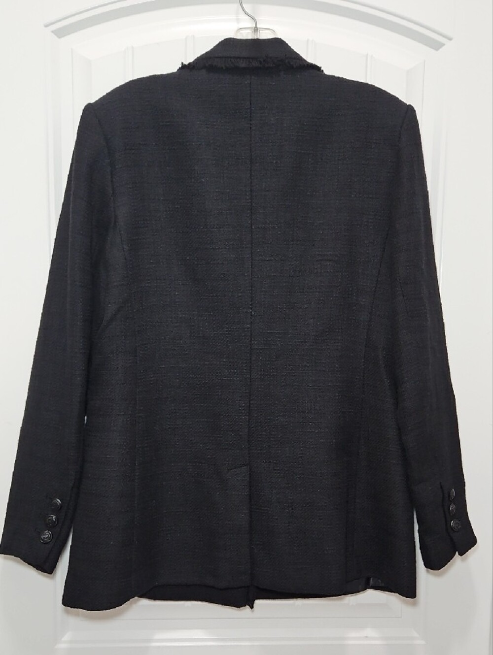 Karl Lagerfeld Paris Black Tweed Blazer Size 6 New Women's Careerwear Layering - Picture 5 of 11